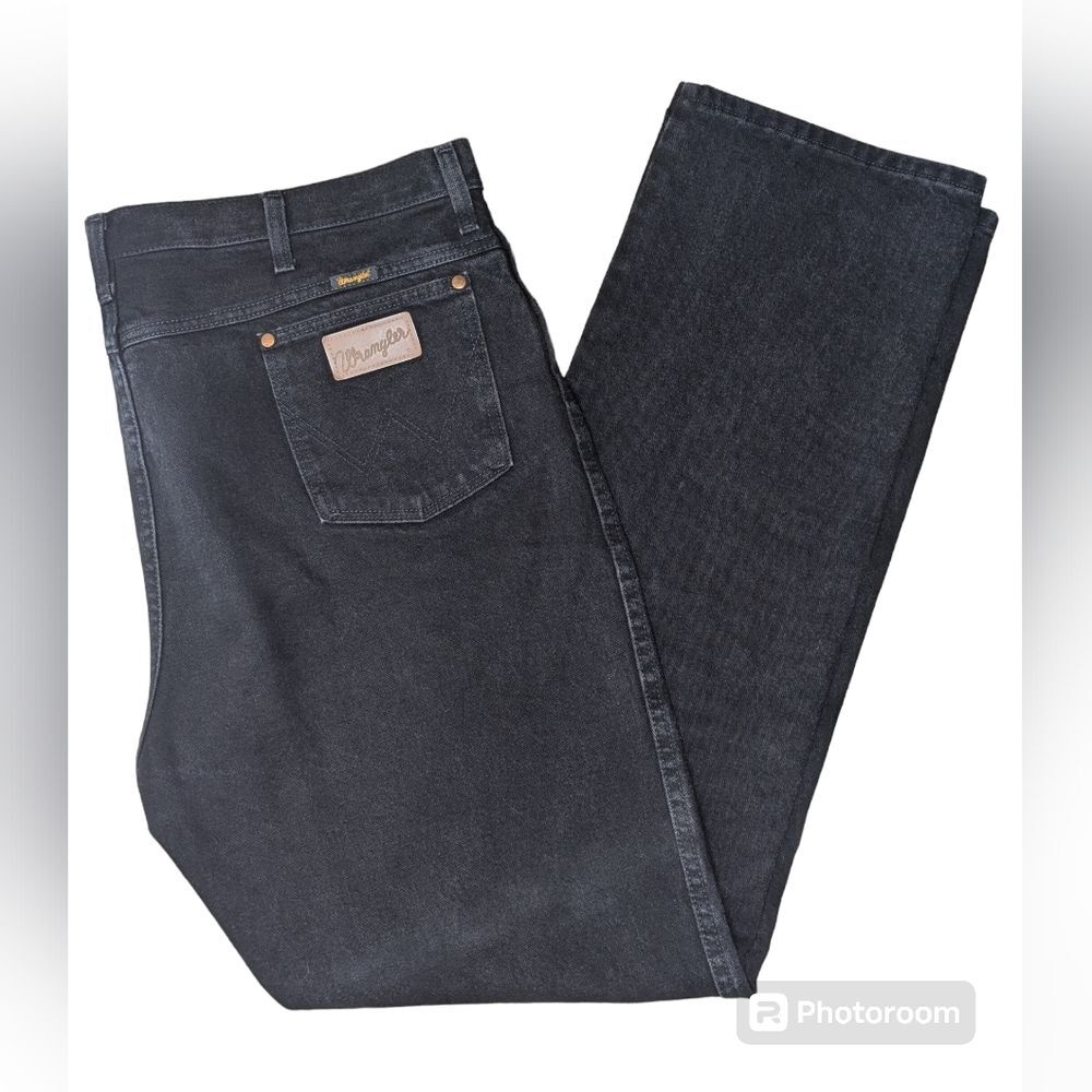 Wrangler 936WBK Cowboy Cut Men's Black Denim Western 40x34 Jeans
